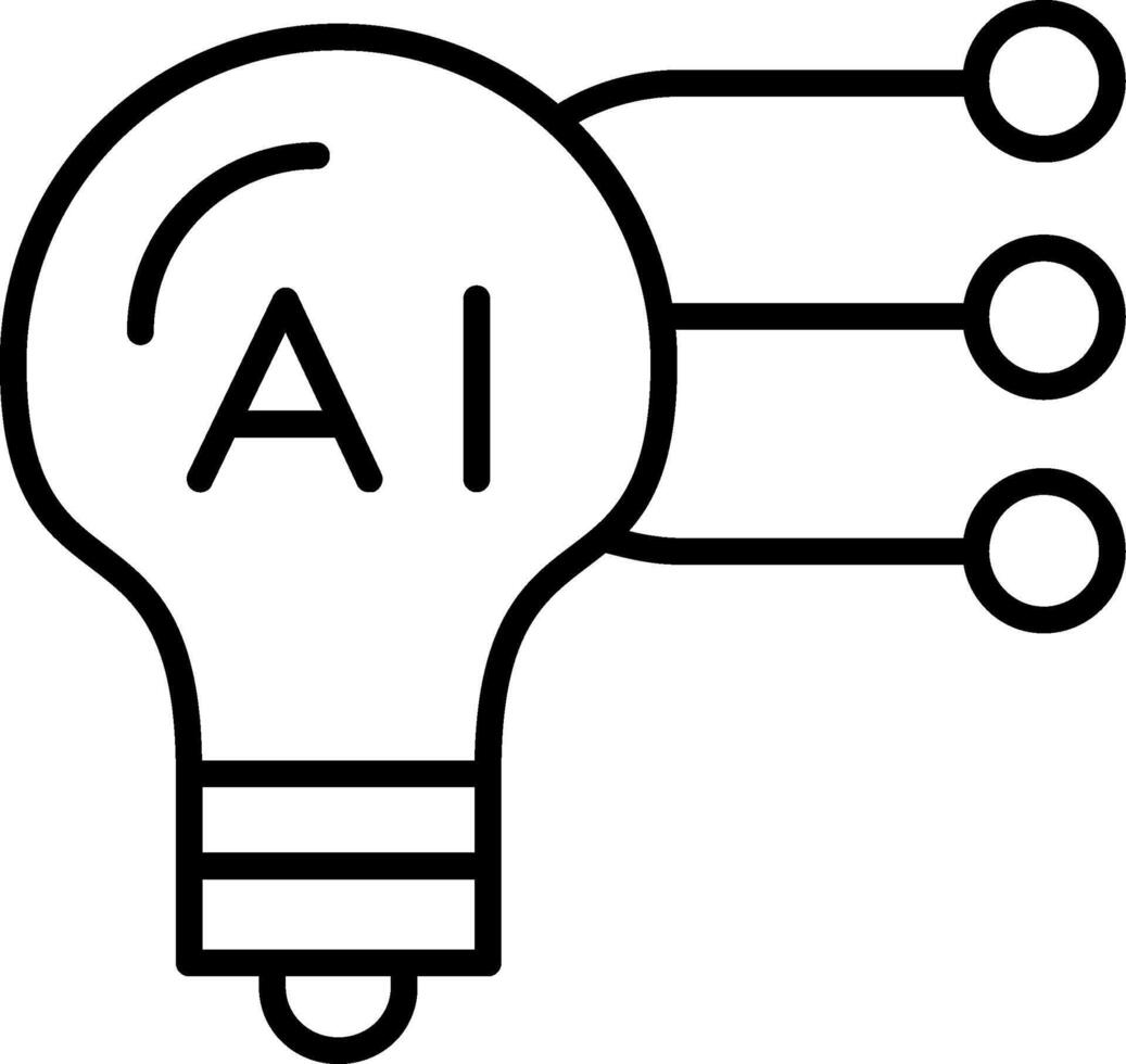 icono de vector de inteligencia artificial