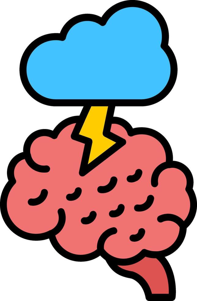 icono de vector de lluvia de ideas