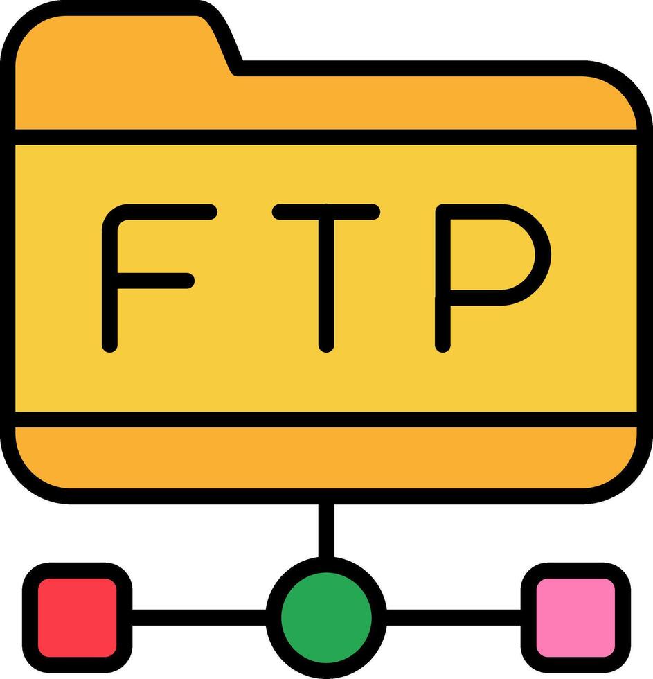 icono de vector ftp