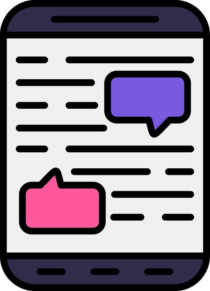 Mobile Chat Vector Icon