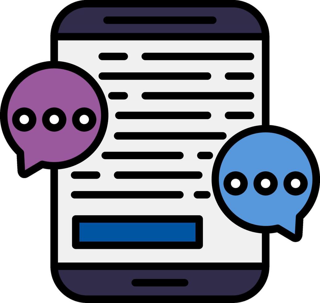 Mobile Chat Vector Icon