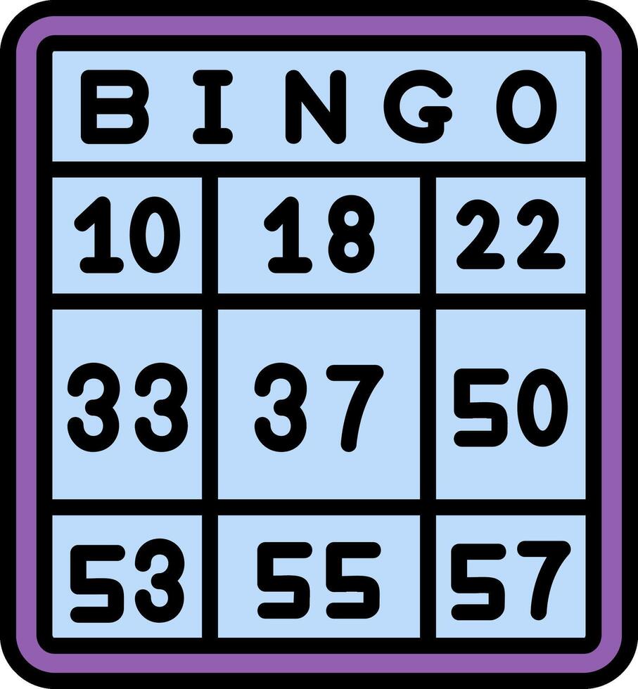 icono de vector de bingo