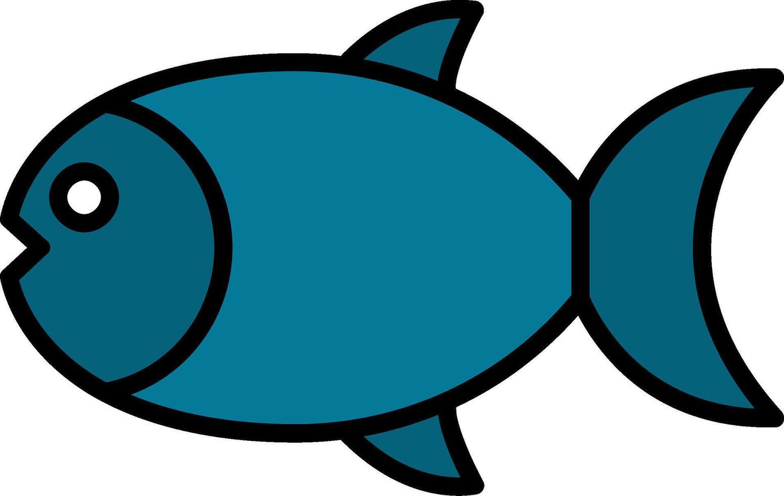 icono de vector de pescado