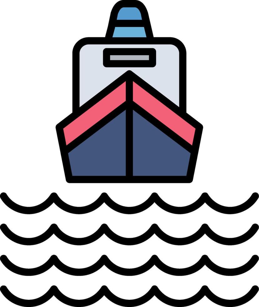 icono de vector de barco