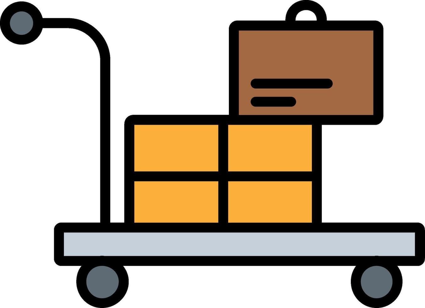 Airport Cart Vector Icon