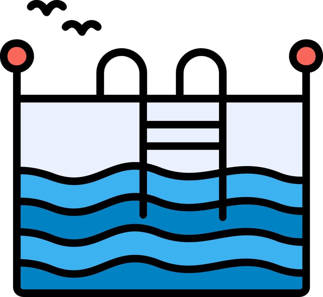 icono de vector de piscina