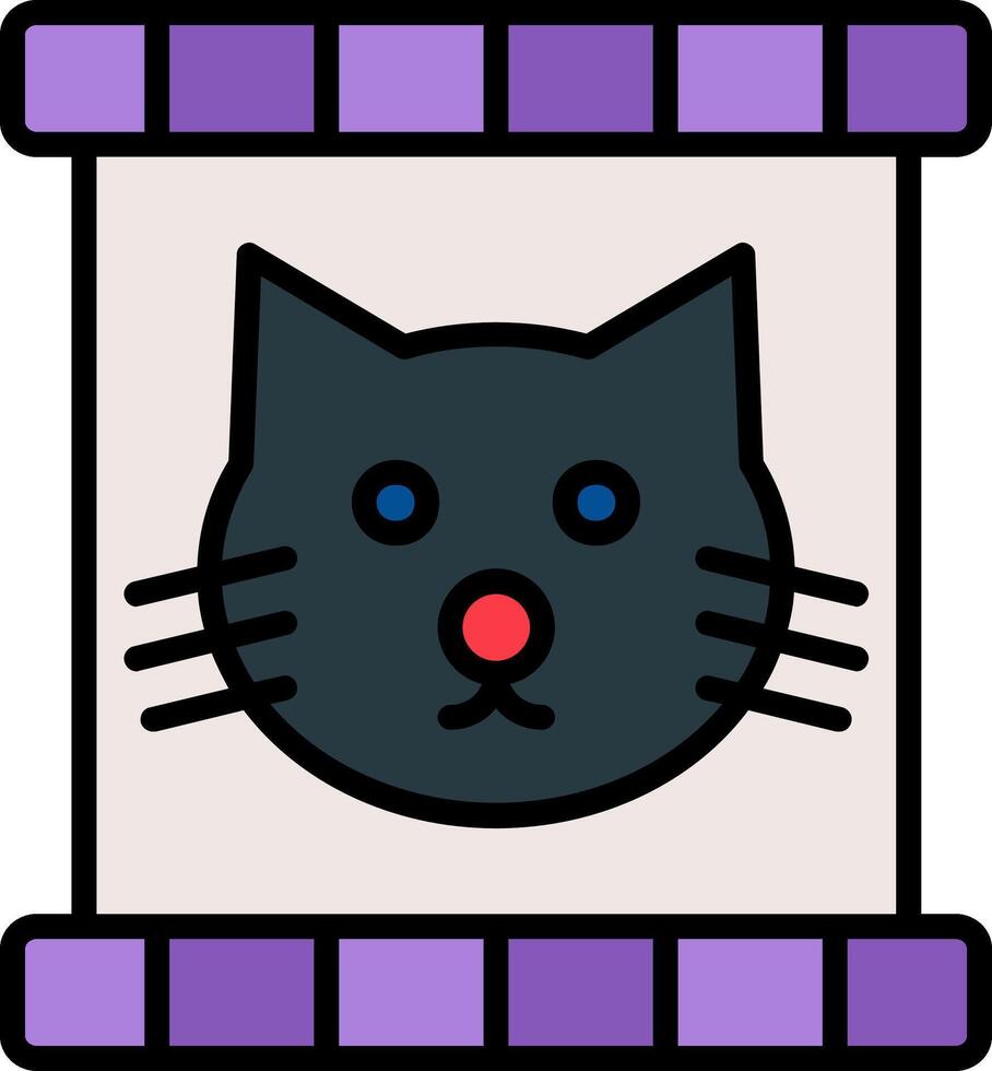 gato comida vector icono