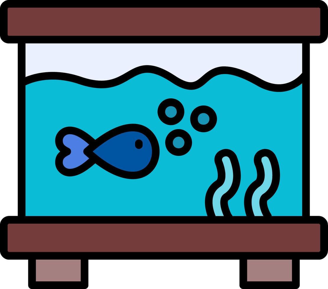 pescado tanque vector icono