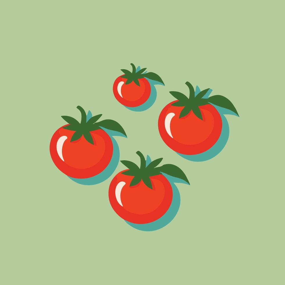 Tomato cartoon illustration vector design