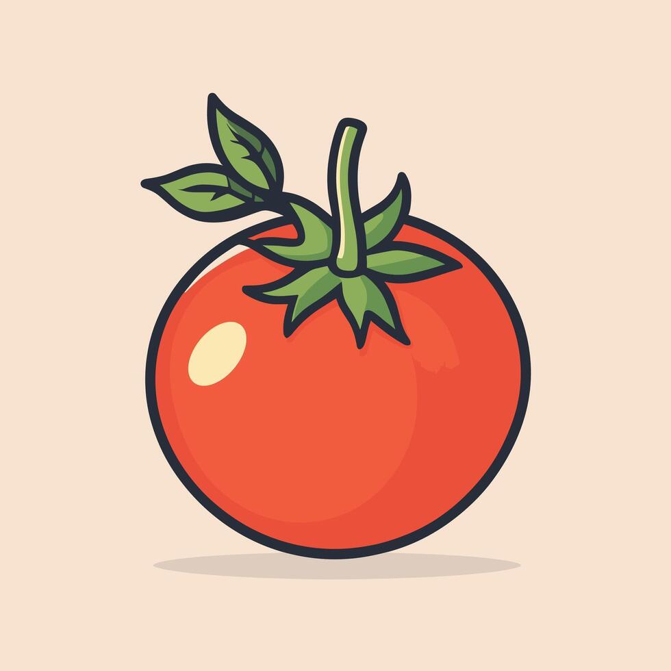 Tomato cartoon illustration vector design