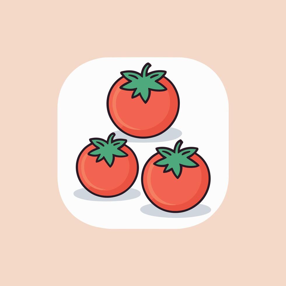 tomate dibujos animados ilustración vector diseño