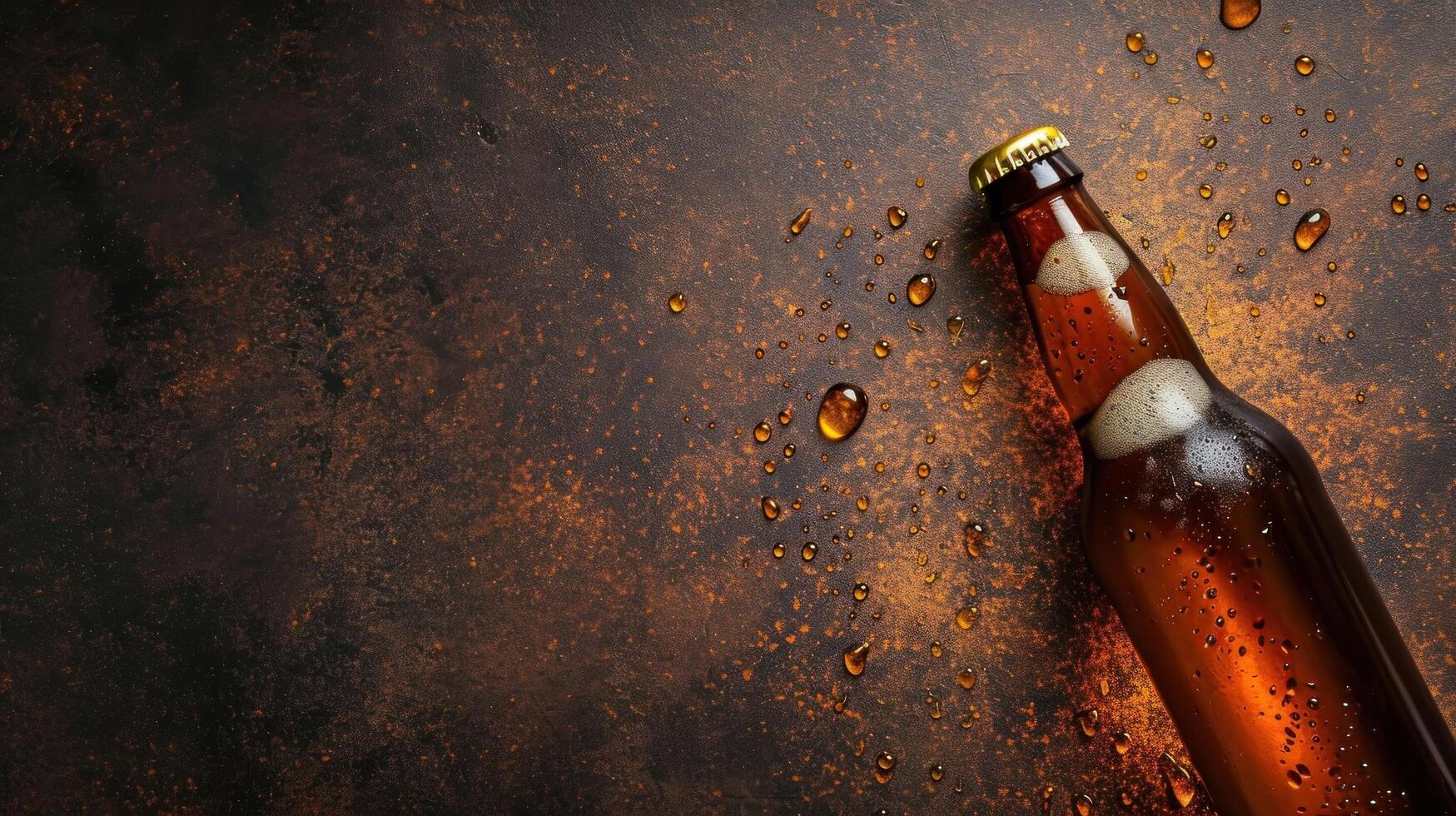 ai generado cerveza Anuncio antecedentes con Copiar espacio foto