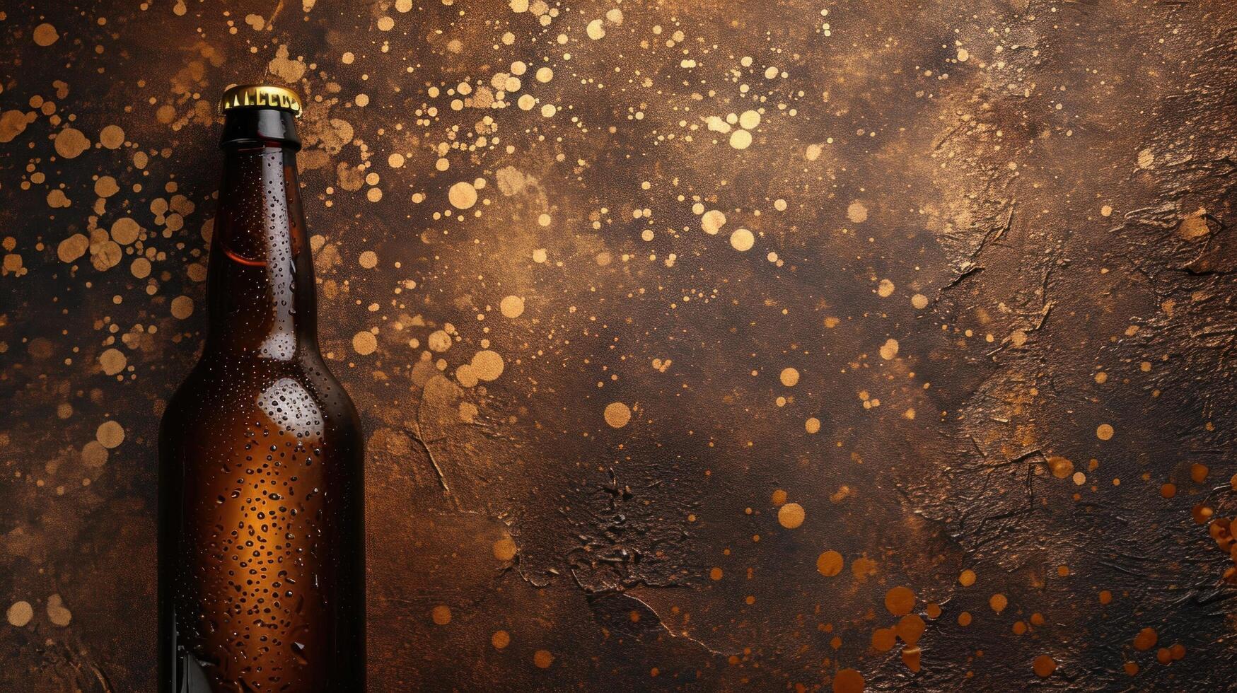 AI generated Beer advertisment background with copy space photo