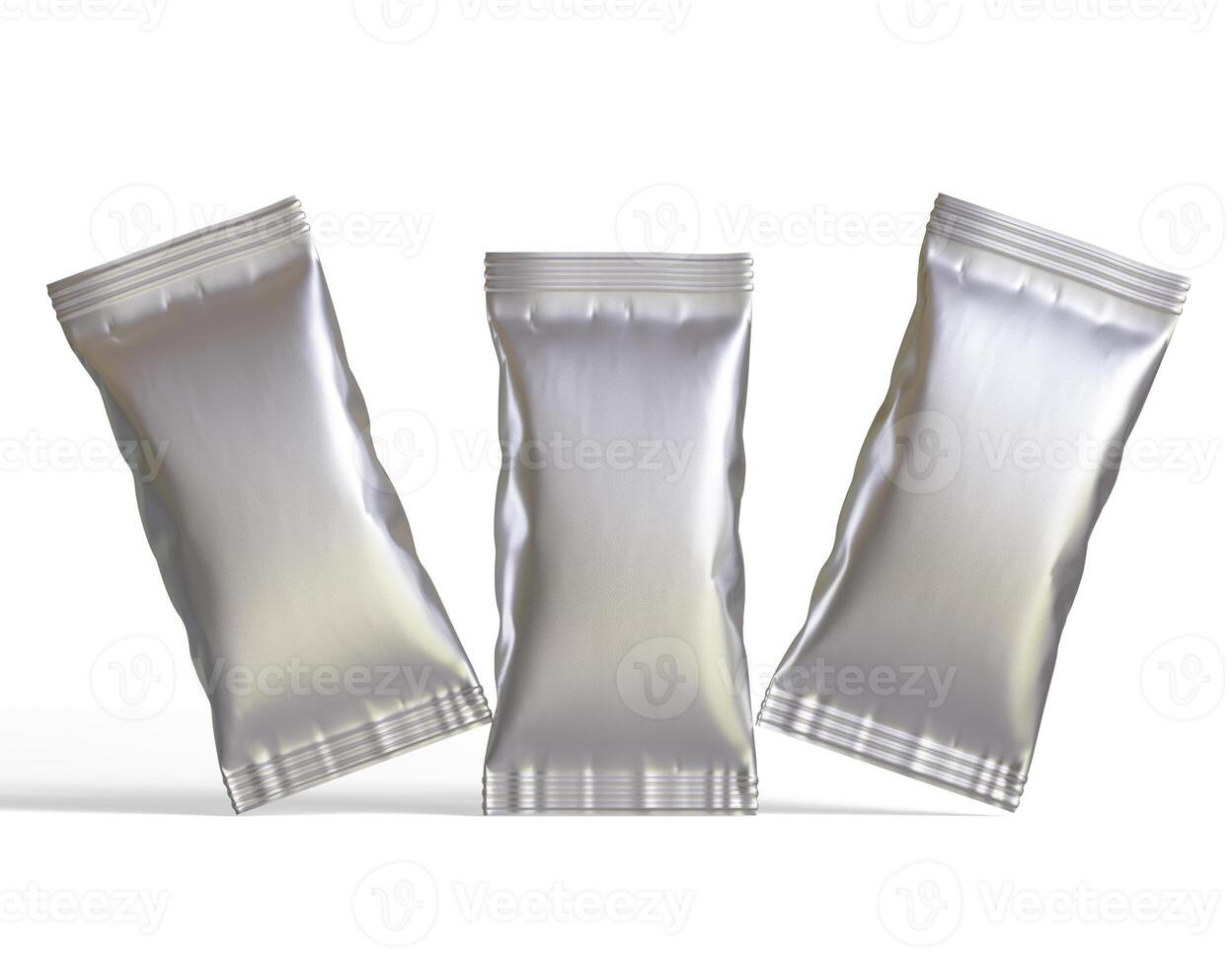 Packaging product of snack on white background. Empty packaging product of snack for mockup and copy space for mockup collection photo