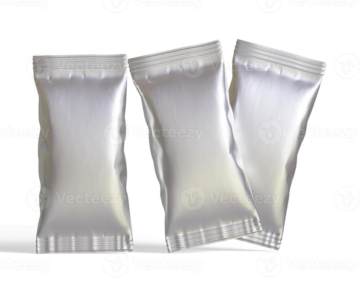 Packaging product of snack on white background. Empty packaging product of snack for mockup and copy space for mockup collection photo