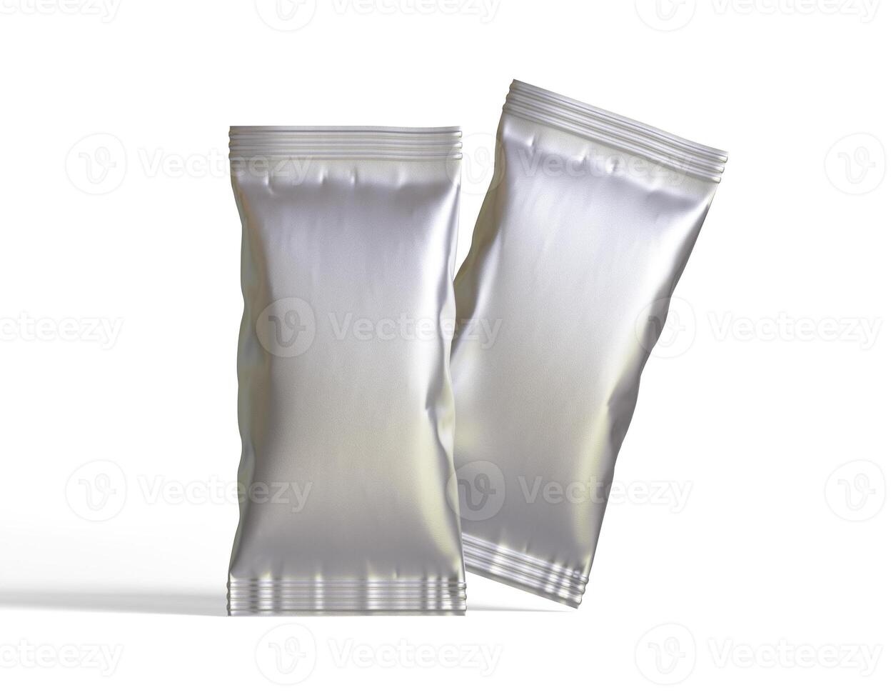 Packaging product of snack on white background. Empty packaging product of snack for mockup and copy space for mockup collection photo