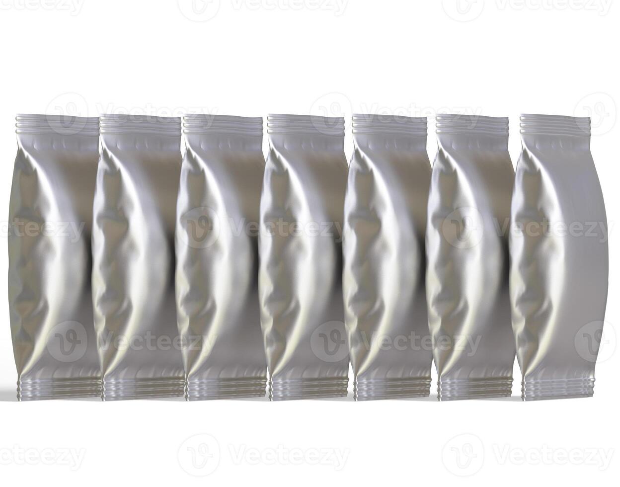 Packaging product of snack on white background. Empty packaging product of snack for mockup and copy space for mockup collection photo