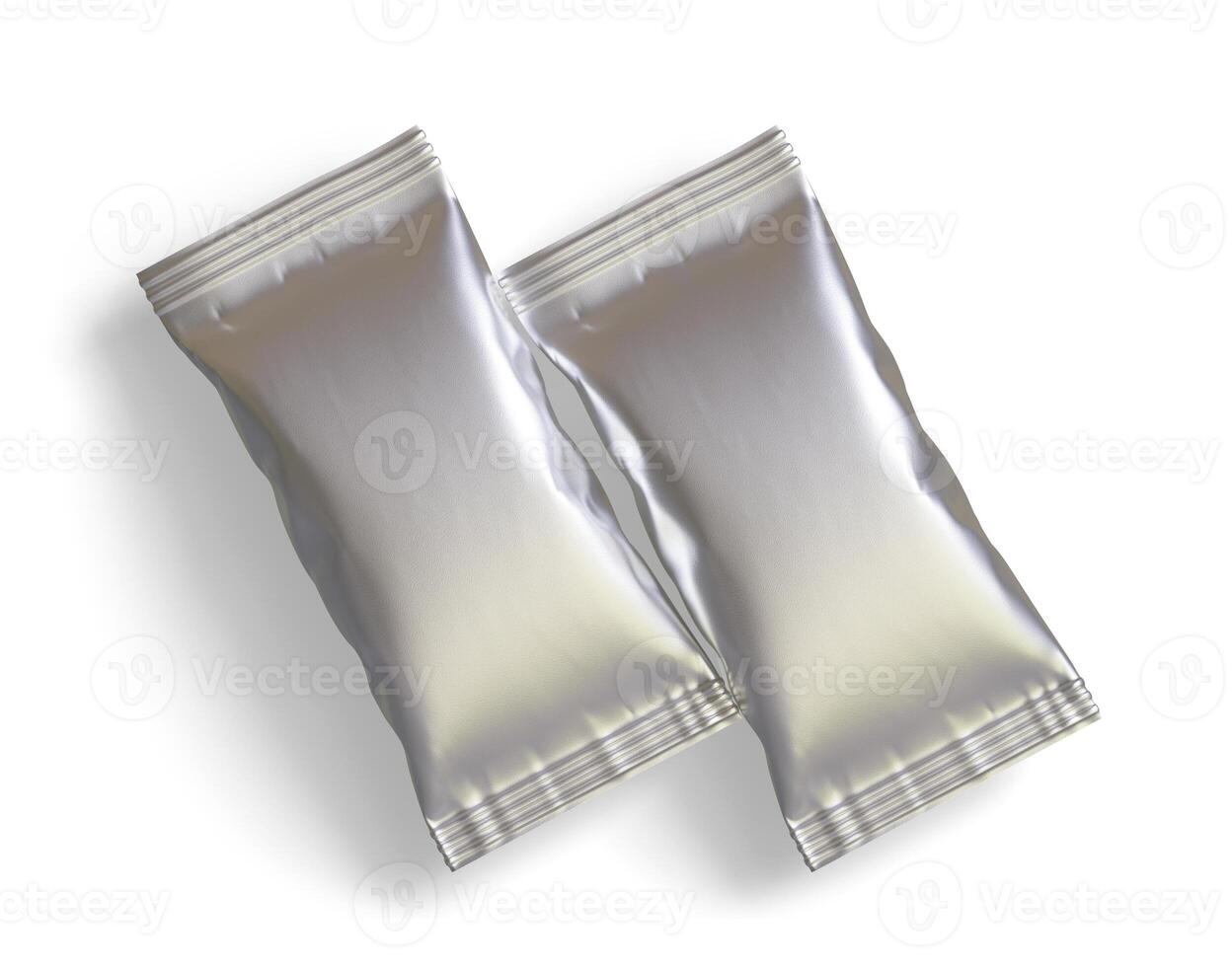 Packaging product of snack on white background. Empty packaging product of snack for mockup and copy space for mockup collection photo