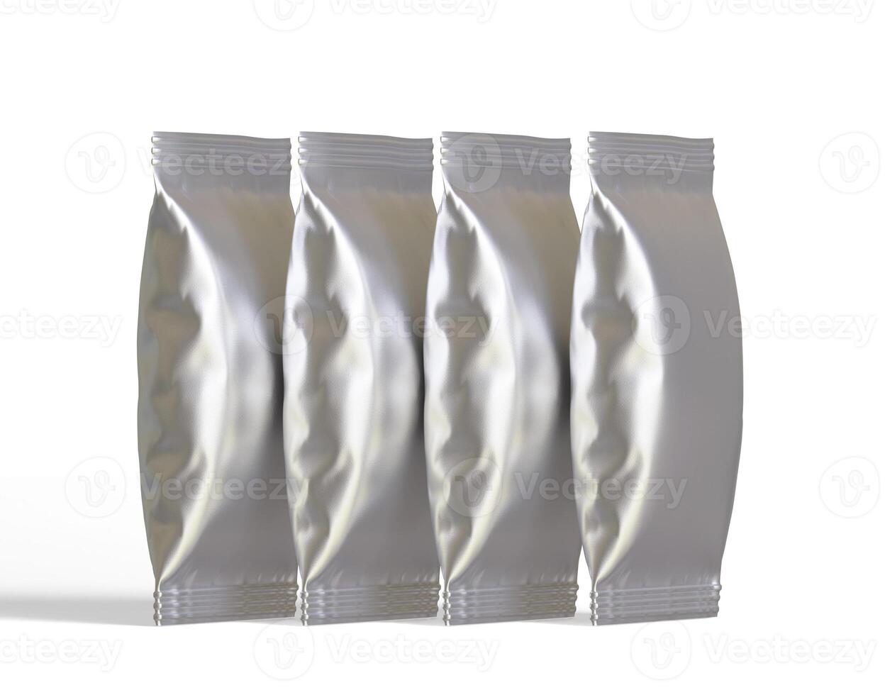 Packaging product of snack on white background. Empty packaging product of snack for mockup and copy space for mockup collection photo