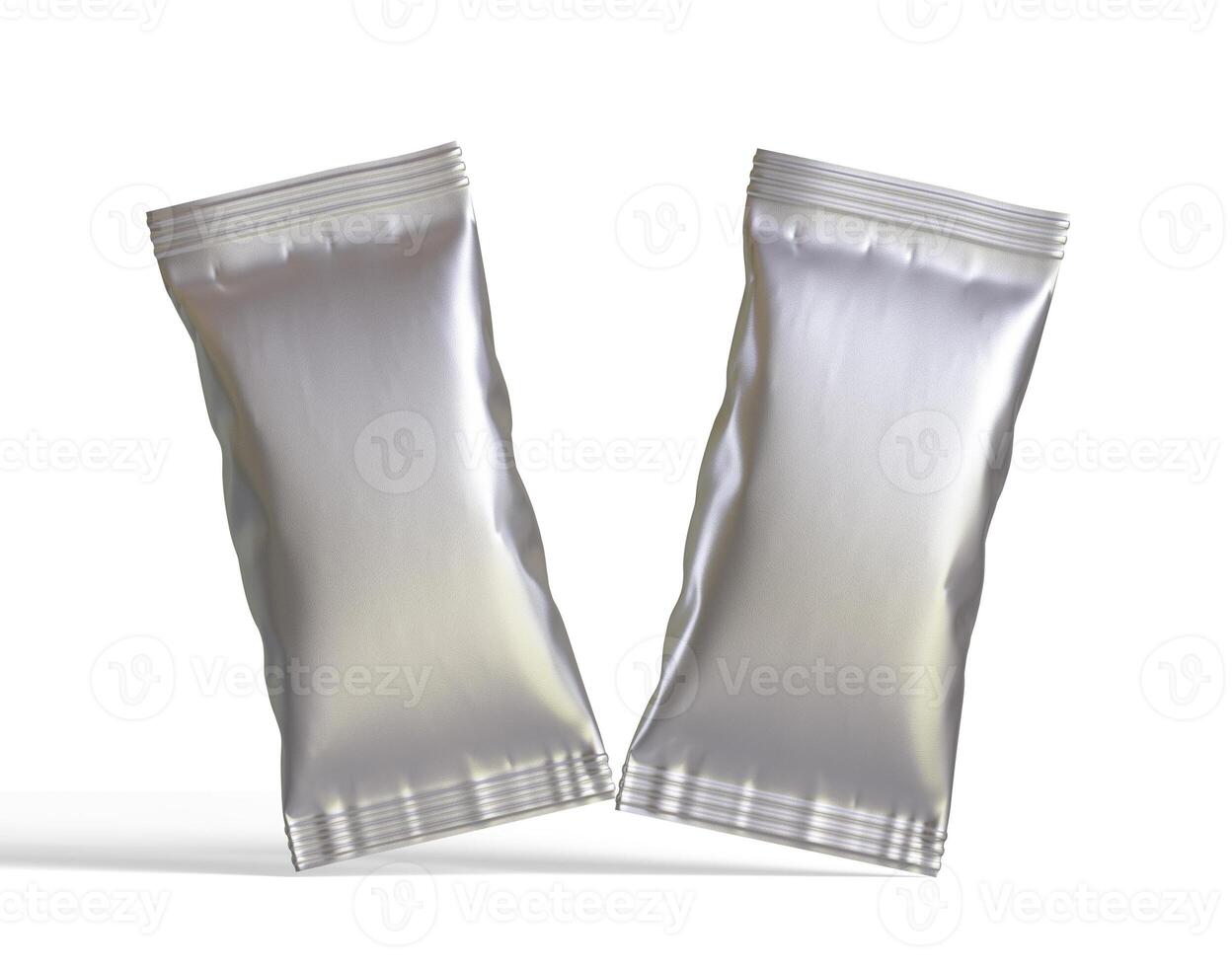 Packaging product of snack on white background. Empty packaging product of snack for mockup and copy space for mockup collection photo