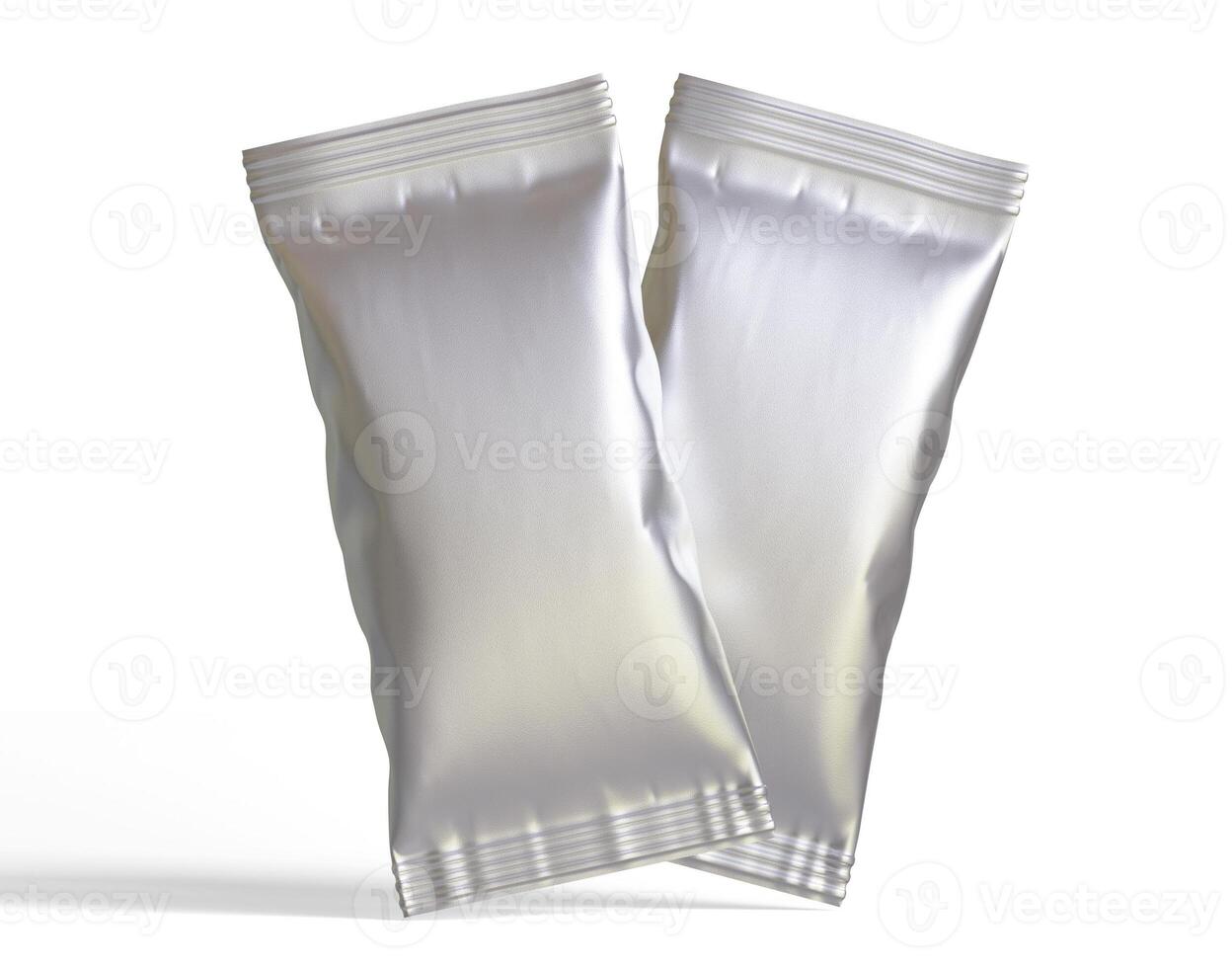 Packaging product of snack on white background. Empty packaging product of snack for mockup and copy space for mockup collection photo