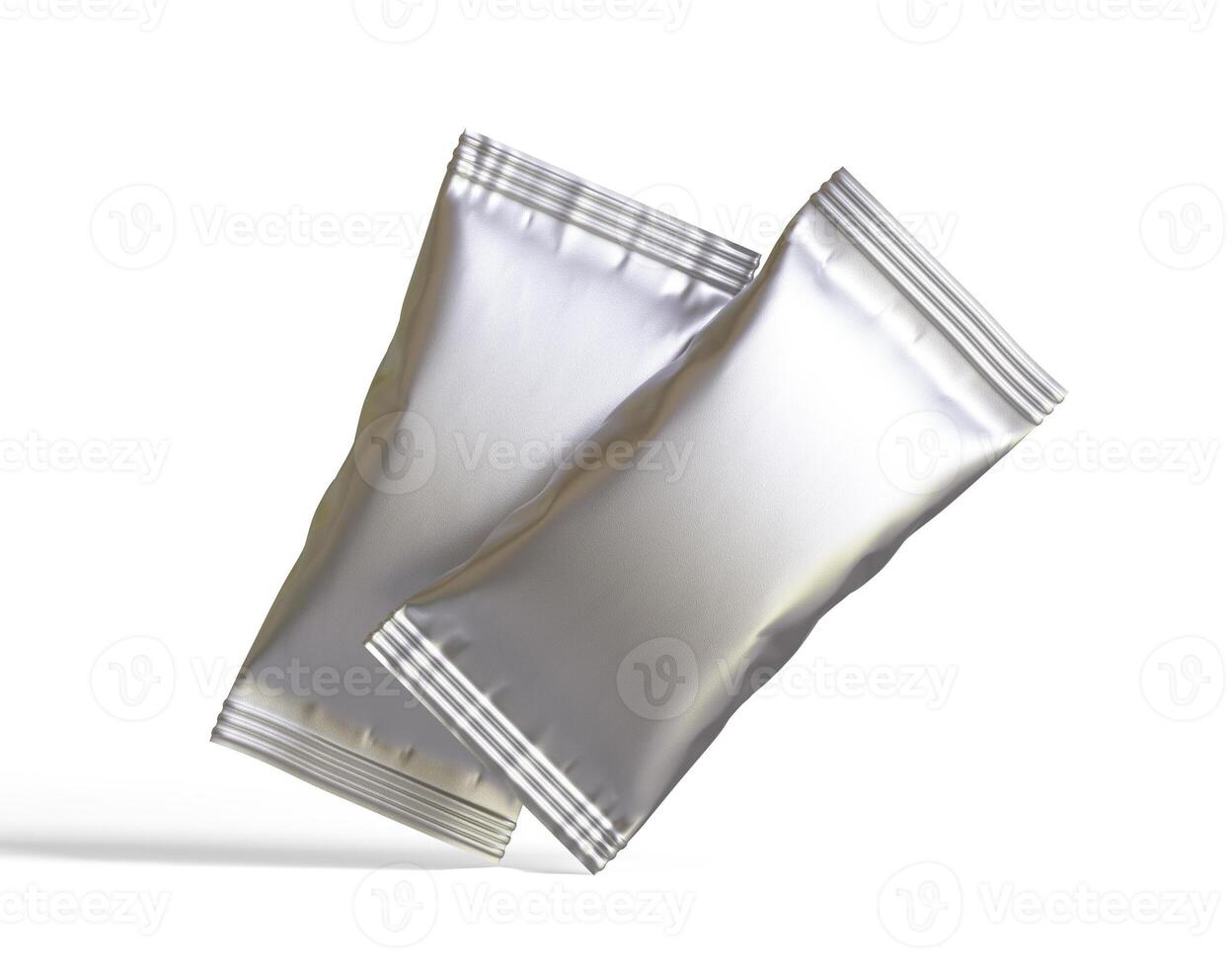 Packaging product of snack on white background. Empty packaging product of snack for mockup and copy space for mockup collection photo