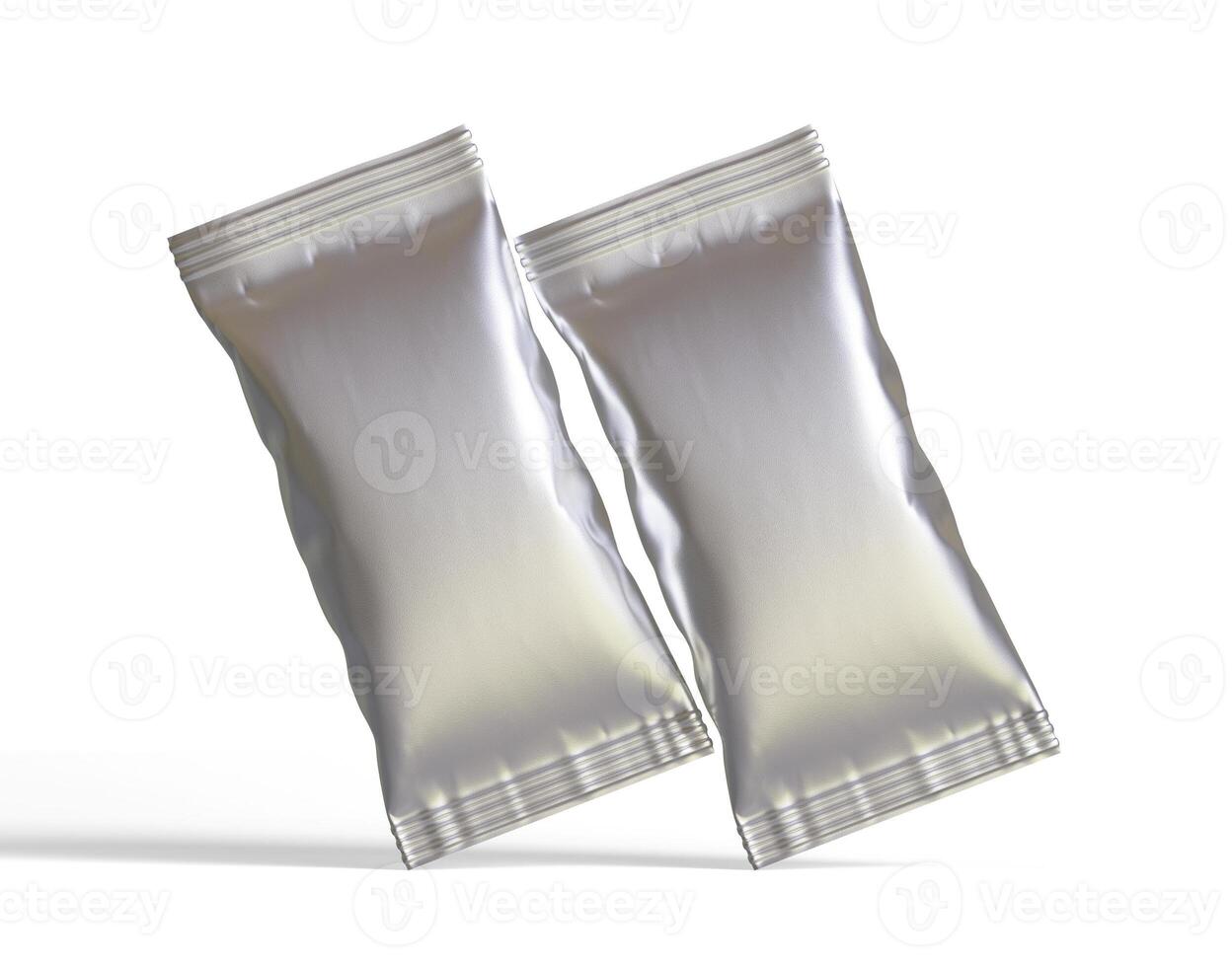 Packaging product of snack on white background. Empty packaging product of snack for mockup and copy space for mockup collection photo