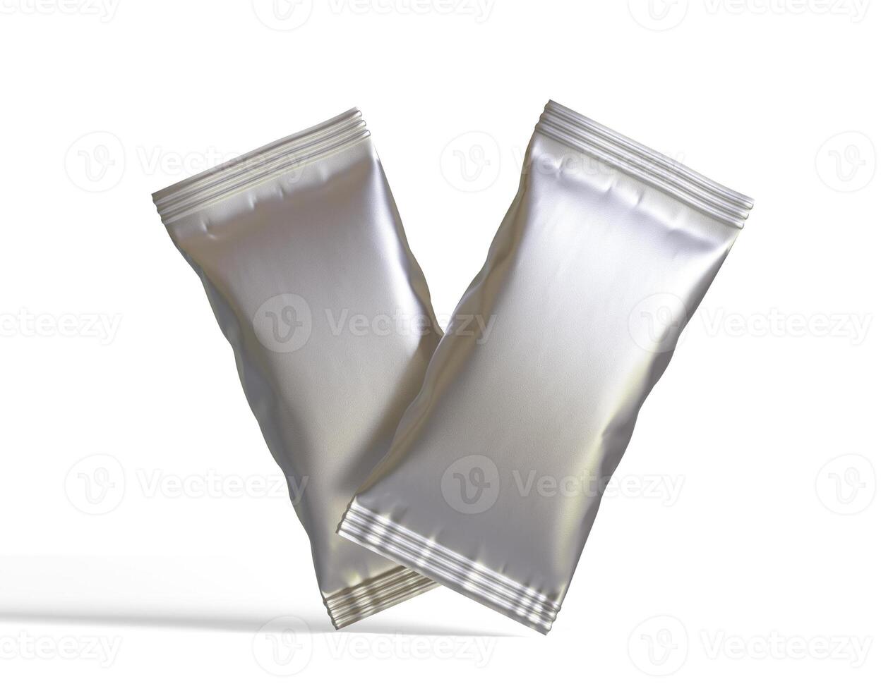 Packaging product of snack on white background. Empty packaging product of snack for mockup and copy space for mockup collection photo