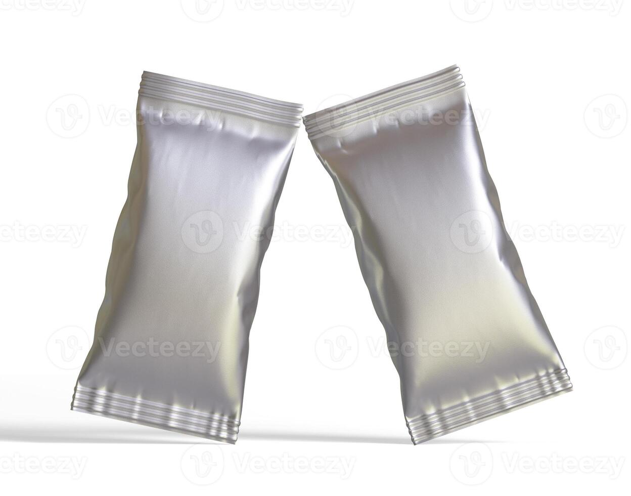 Packaging product of snack on white background. Empty packaging product of snack for mockup and copy space for mockup collection photo