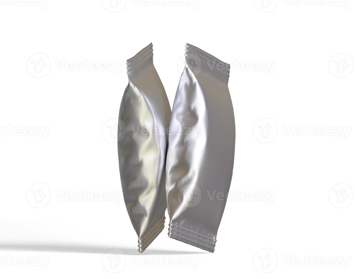 Packaging product of snack on white background. Empty packaging product of snack for mockup and copy space for mockup collection photo