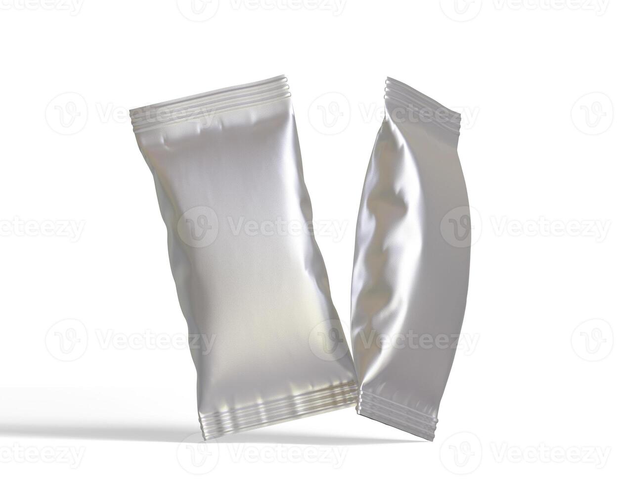 Packaging product of snack on white background. Empty packaging product of snack for mockup and copy space for mockup collection photo