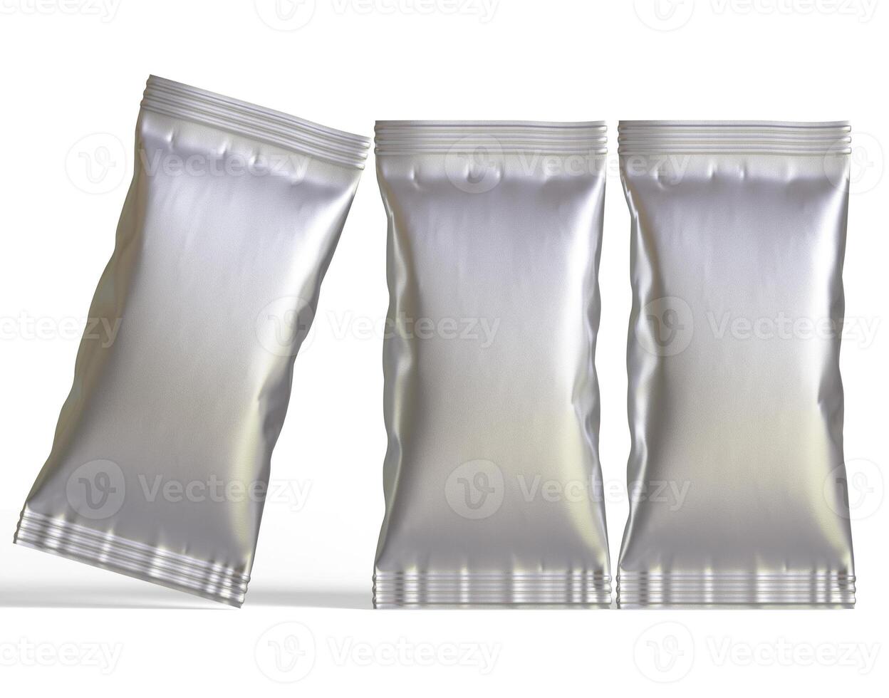 Packaging product of snack on white background. Empty packaging product of snack for mockup and copy space for mockup collection photo