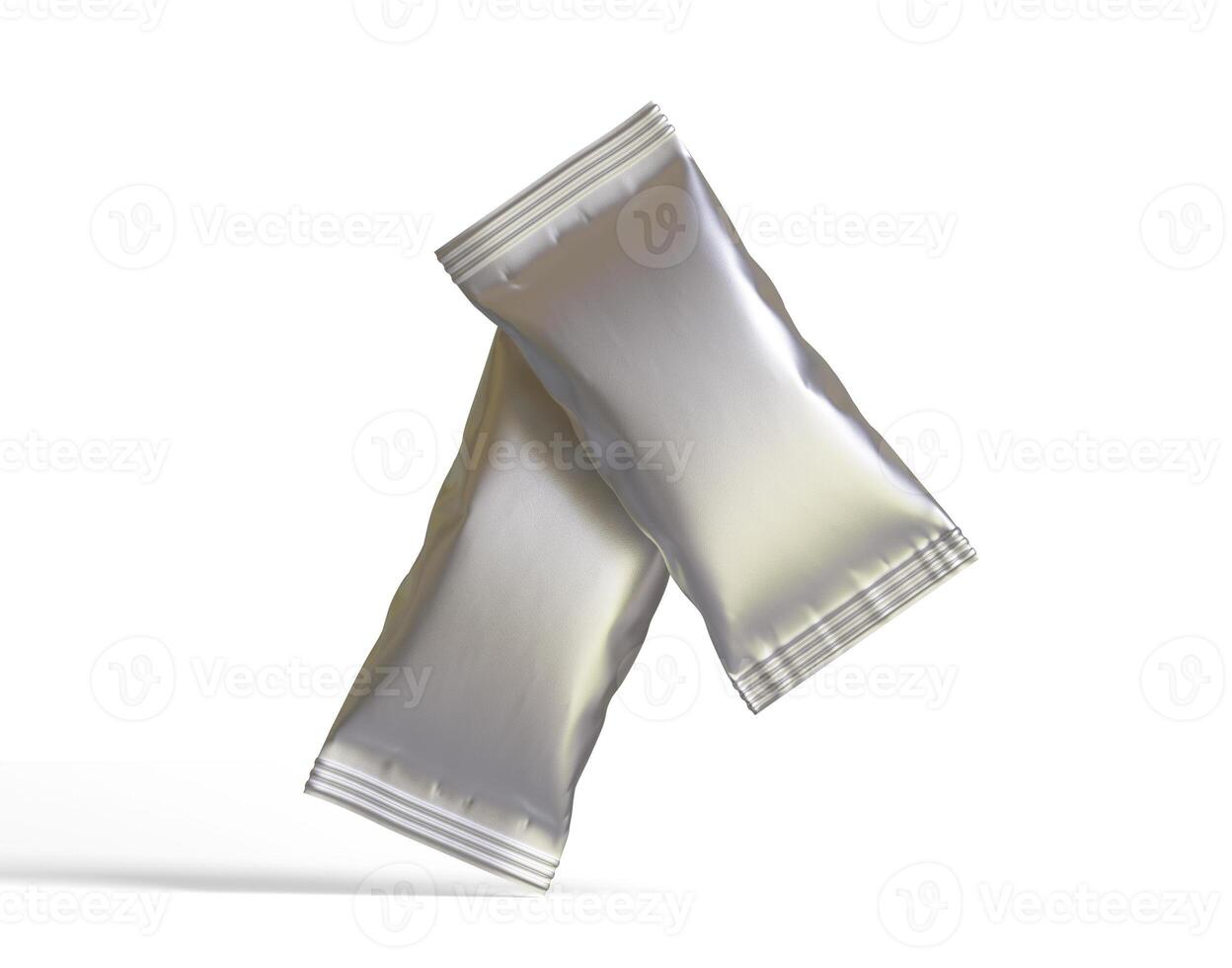 Packaging product of snack on white background. Empty packaging product of snack for mockup and copy space for mockup collection photo