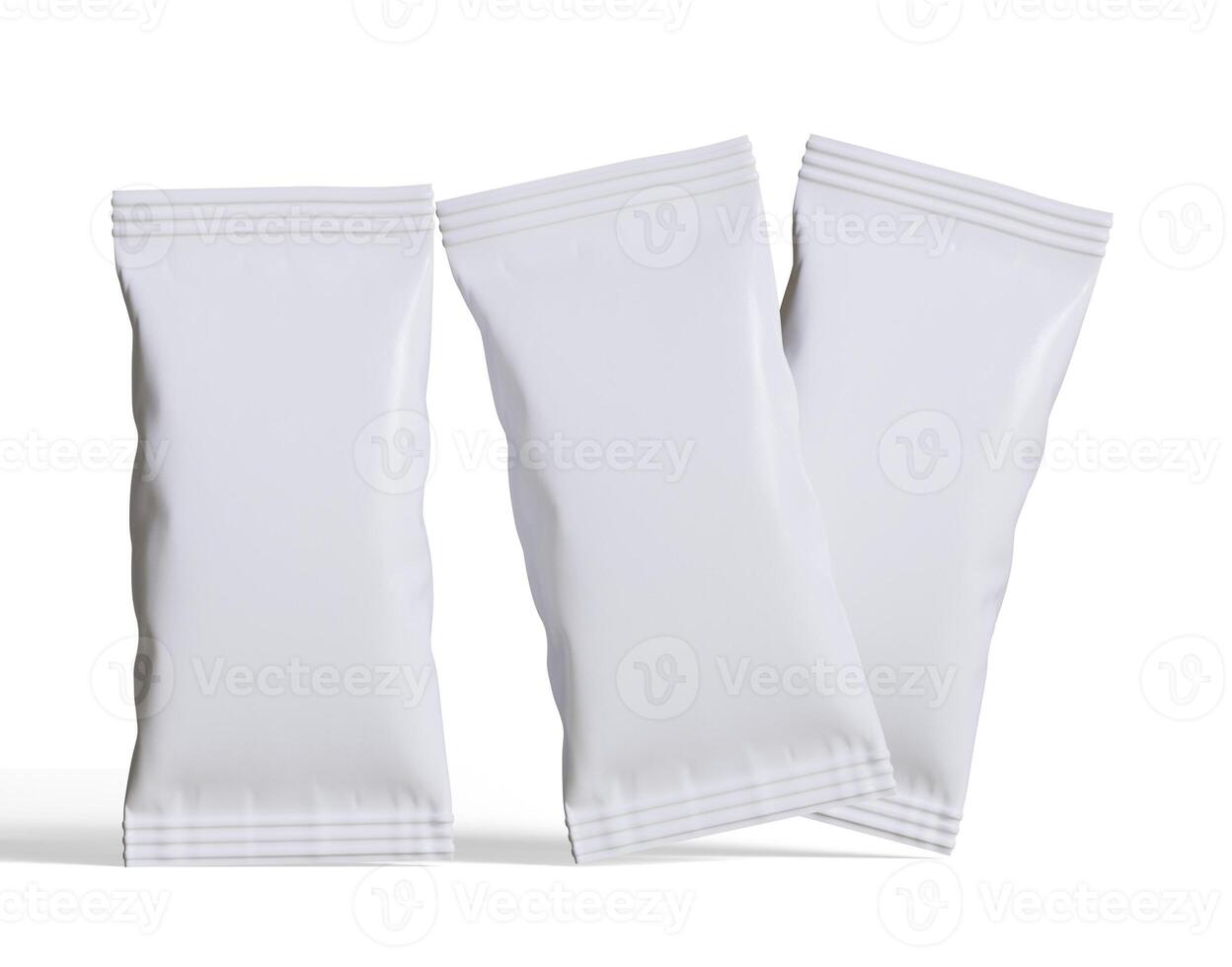 Packaging for mockup collection of snack bar 3D rendering illustration isolated on white background. It can be used in the adv, promo, package and etc photo