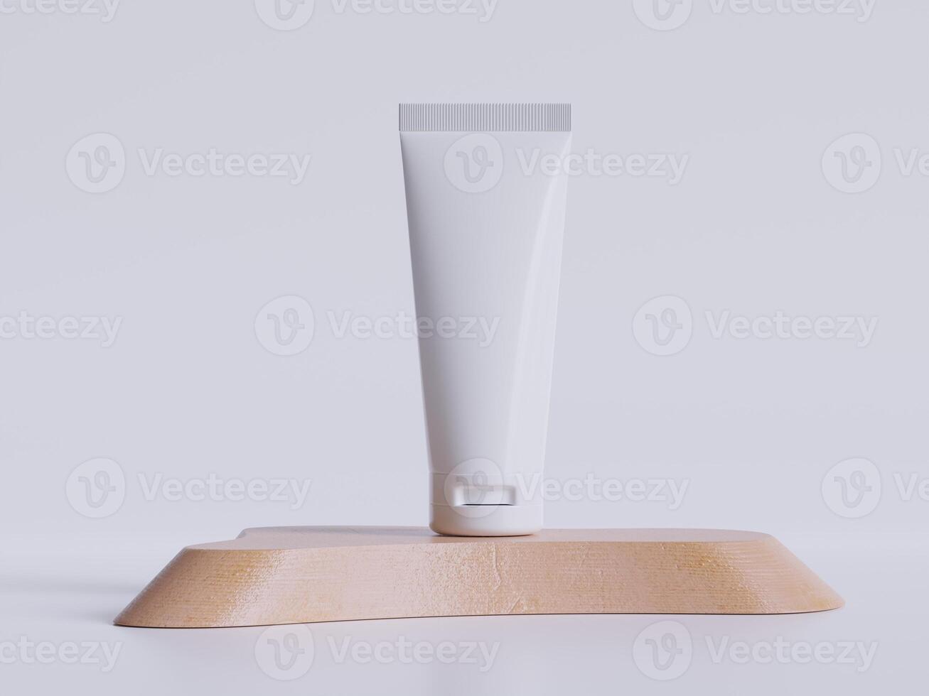 realista cosmético embalaje, belleza producto envase colocar, el plastico botella ilustración blanco. rociar botella, crema tubo y tarro Bosquejo colección en el podio 3d. claro spa higiene objeto foto