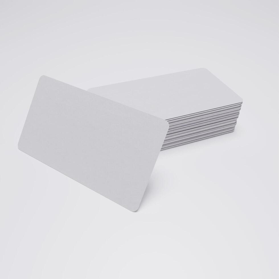 Blank business cards on White background. Mockup photo