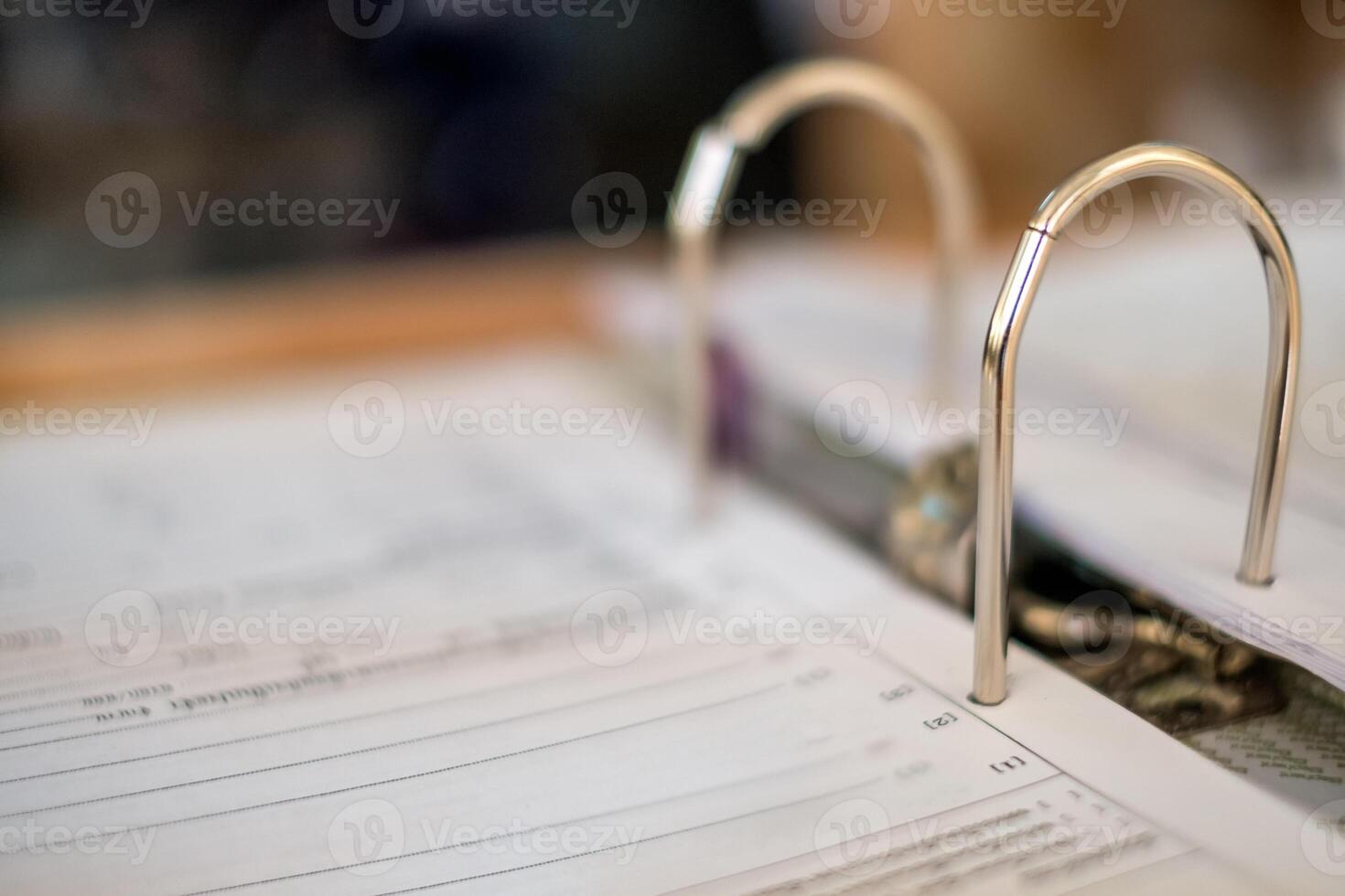 Close-up official documents collect in folder photo