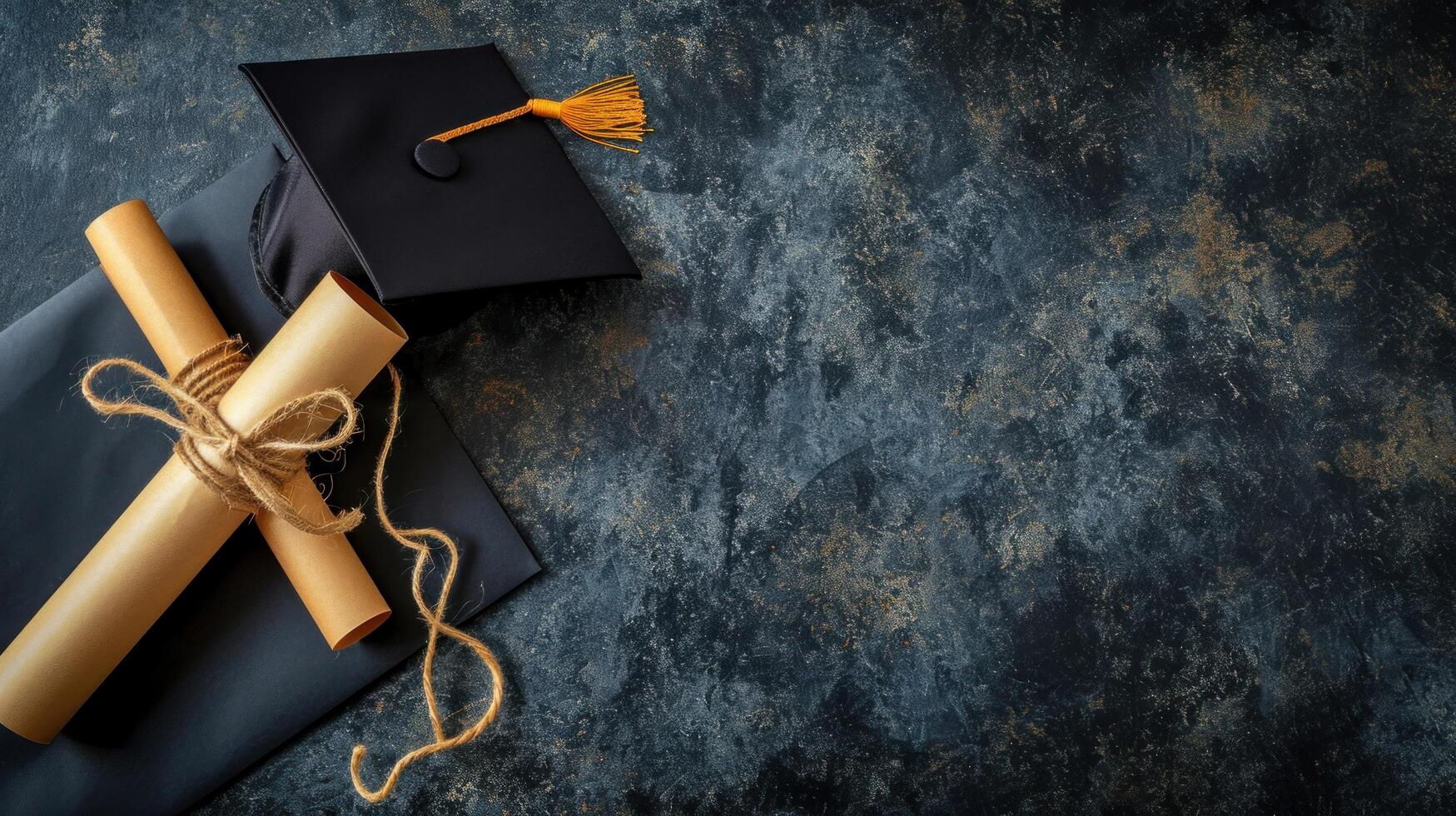 AI generated Graduation advertisment background with copy space photo