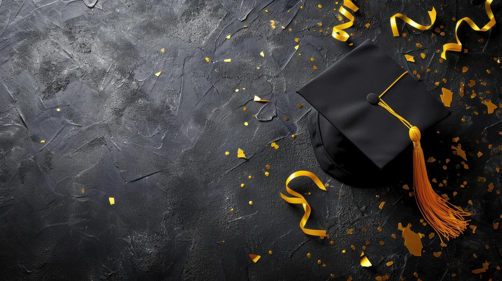 AI generated Graduation advertisment background with copy space photo