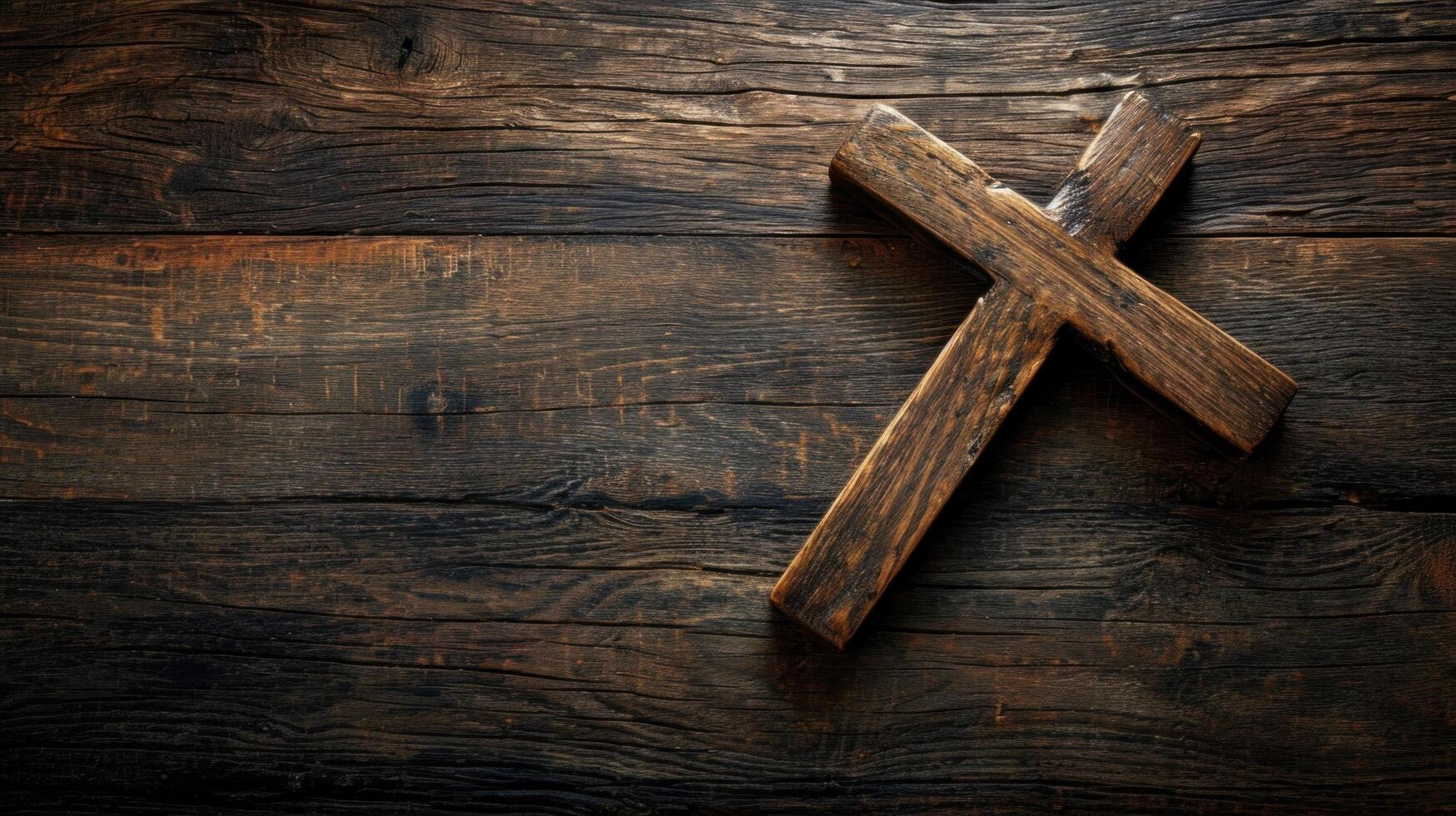 AI generated Good friday advertisment background with copy space photo