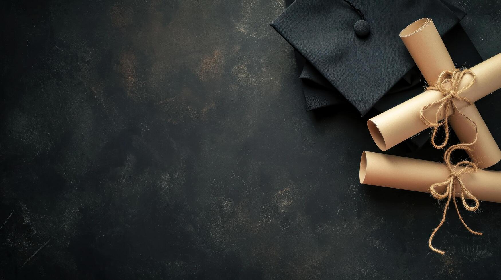 AI generated Graduation advertisment background with copy space photo
