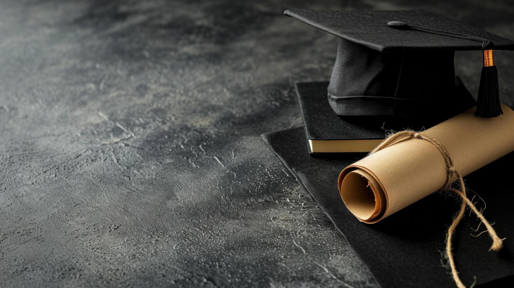 AI generated Graduation advertisment background with copy space photo