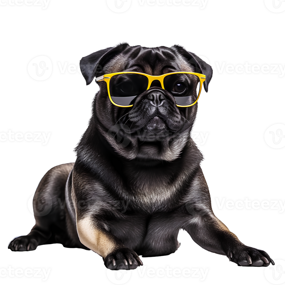 AI generated Cute and happy dog on transparent background PNG, easy to use. png