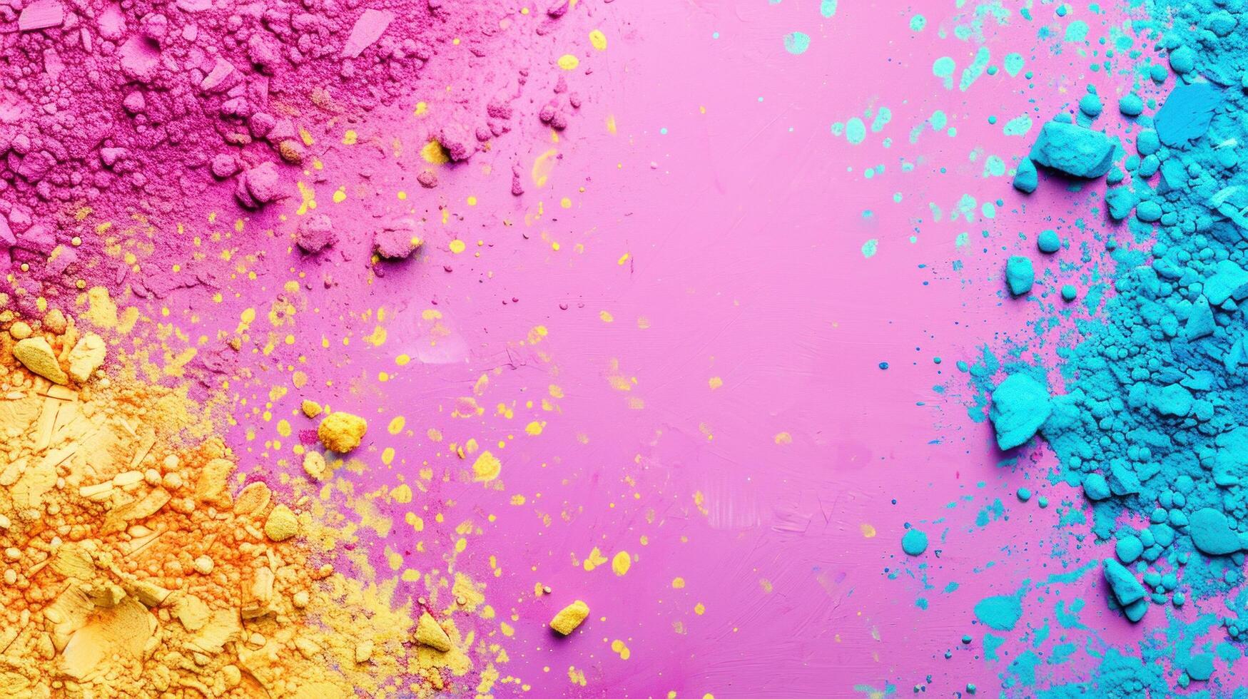 AI generated Holi Party advertisment background with copy space photo