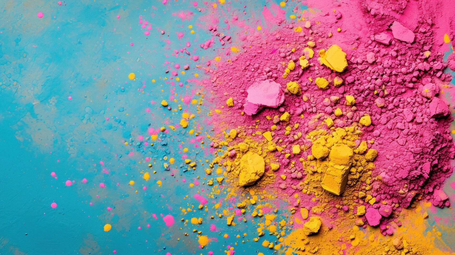 AI generated Holi Party advertisment background with copy space photo