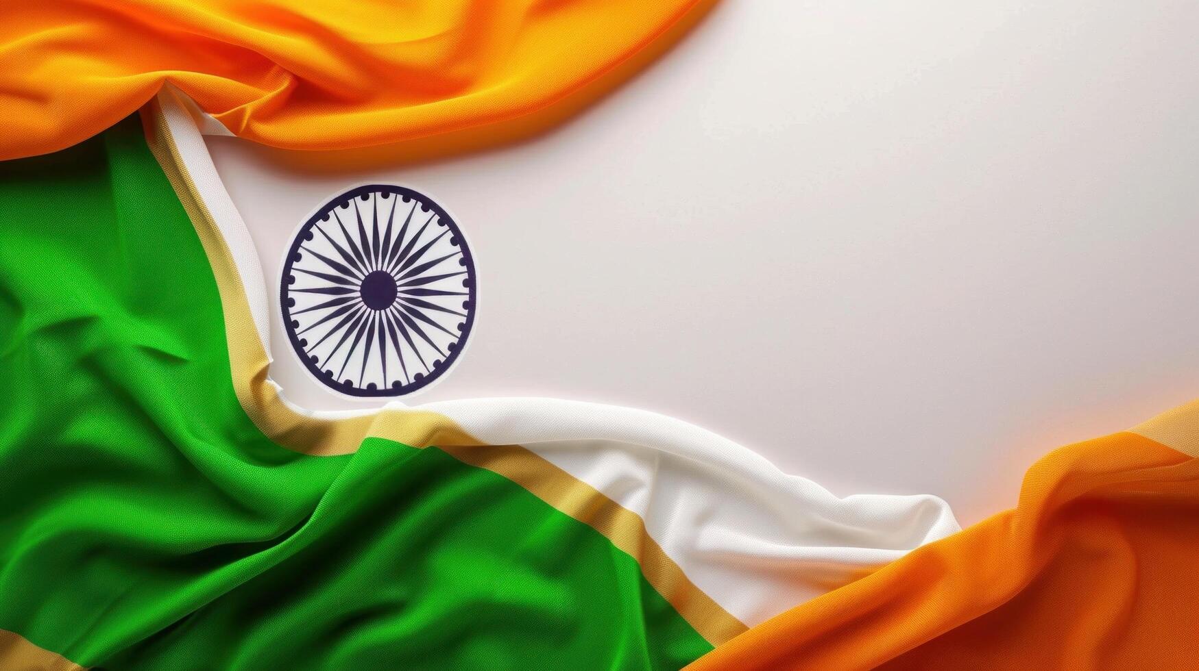 AI generated India Day advertisment background with copy space photo