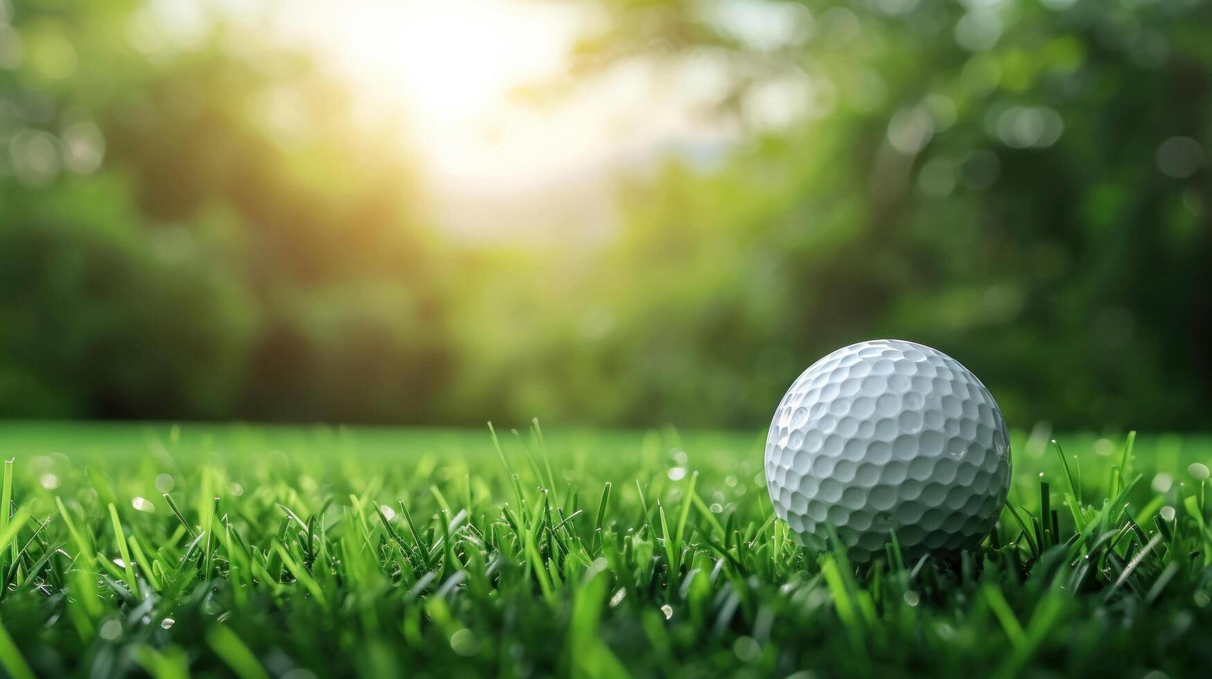 AI generated Golf advertisment background with copy space photo