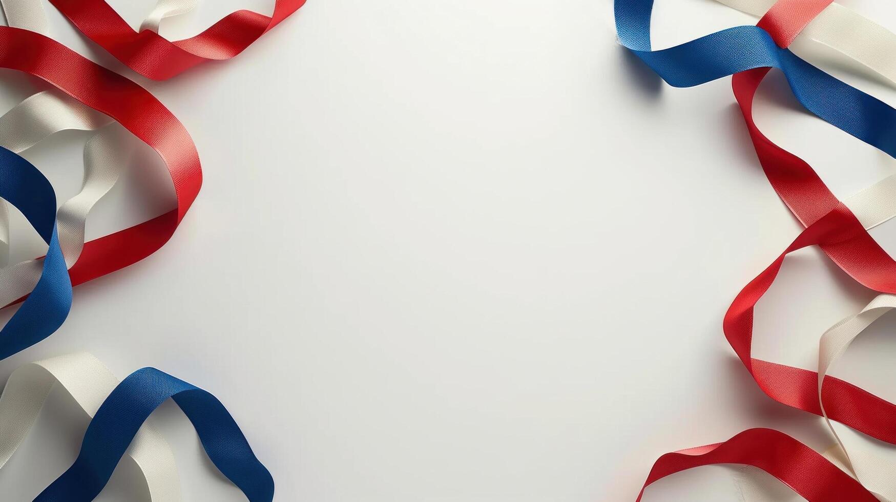 AI generated France Day advertisment background with copy space photo