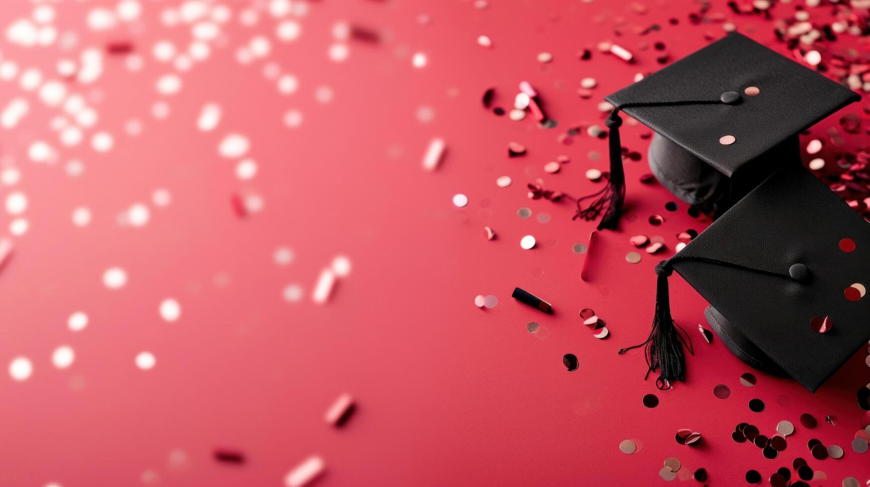 AI generated Graduation advertisment background with copy space photo