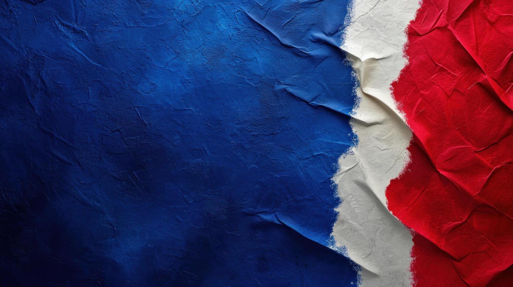 AI generated France Day advertisment background with copy space photo